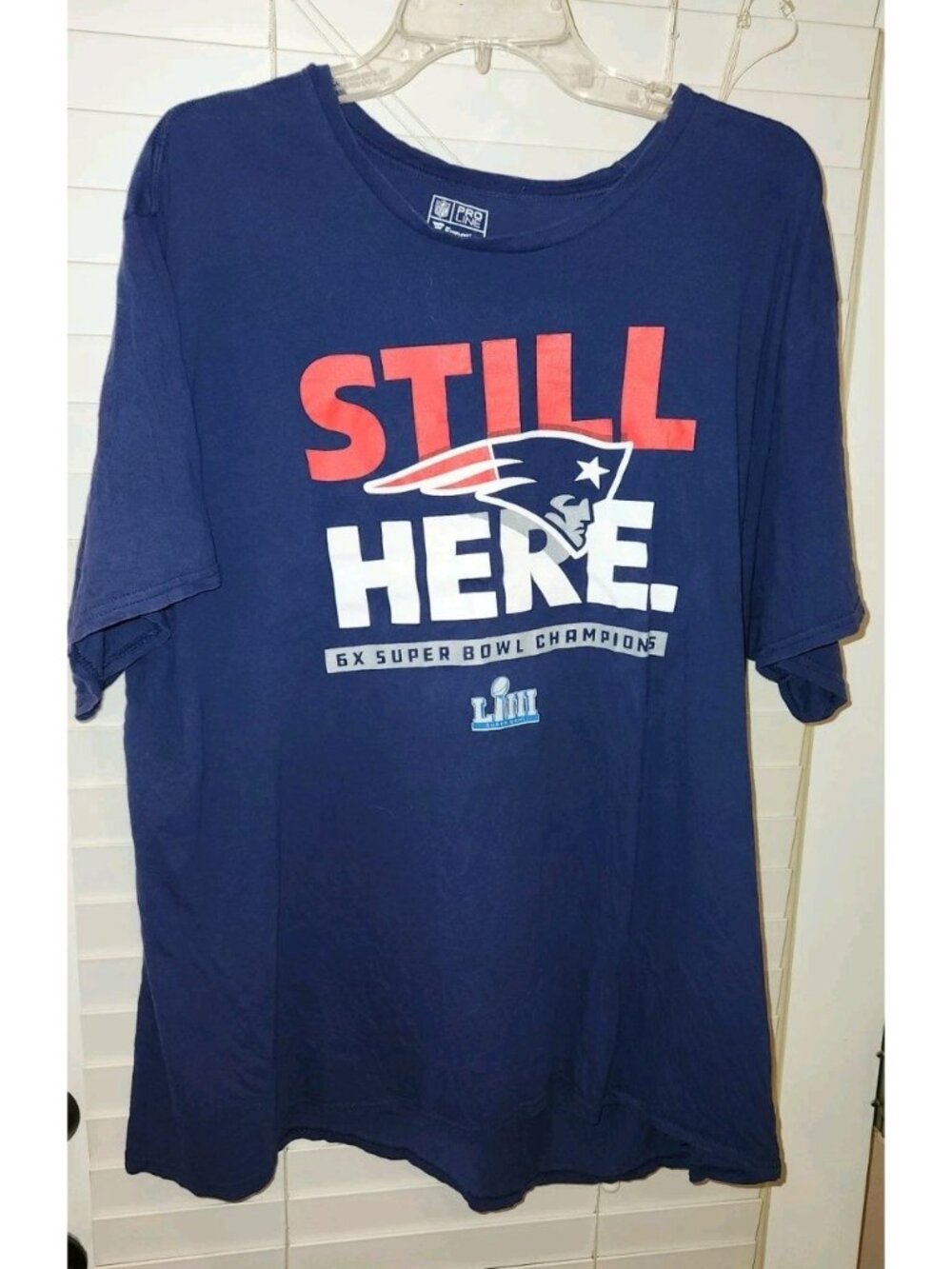 Fanatics NFL New England Patriots STILL HERE 6x Super Bowl Champions T Shirt 2XL